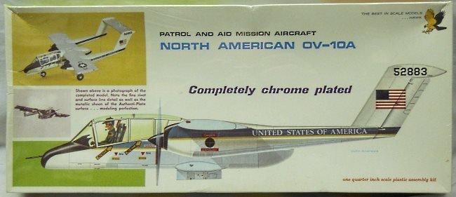 Hawk 1/48 North American OV-10A Bronco Chrome Plated, 214 plastic model kit